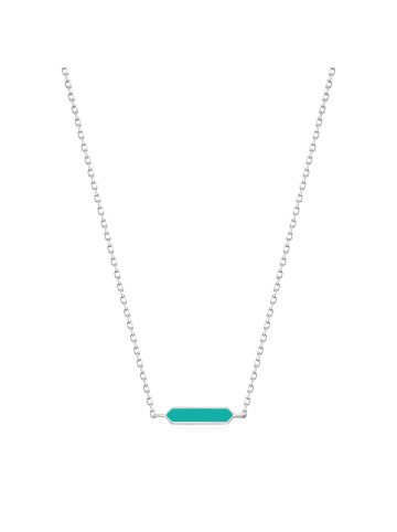 Ania Haie Halskette The Turquoise Emaille Pendant in silber