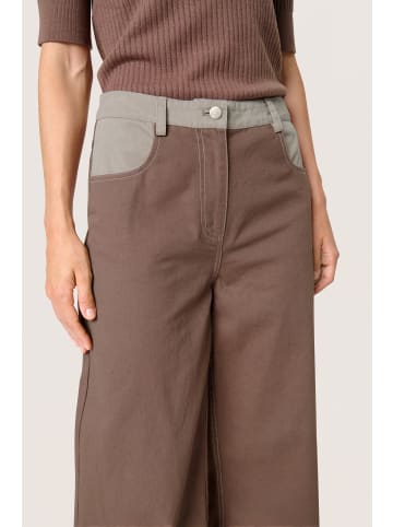 Soaked in Luxury SLCallan Pants Regular fit in Coffee Quartz