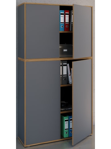 VCM  Büroschrank Aktenschrank Sideboard Salia 5fach in Anthrazit