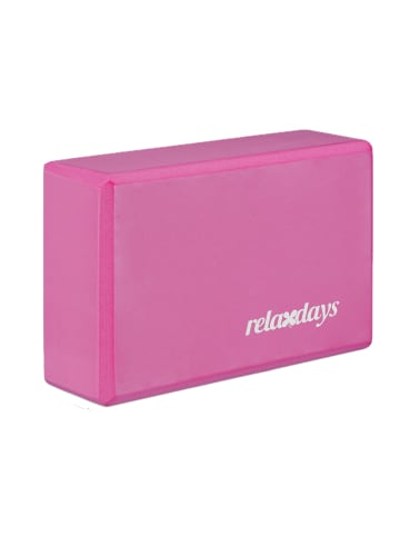 relaxdays 10x Yogablock in Pink - (B)23 x (H)8 x (T)15 cm