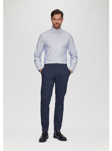 s.Oliver BLACK LABEL Hemd langarm in Blau-weiß