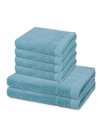 Ross 4 X Handtuch 2 X Duschtuch im Set Rubin in Aquamarin