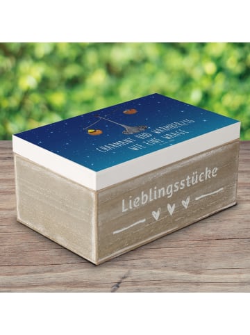 Mr. & Mrs. Panda Geschenkdose Sternzeichen Waage mit Spruch in Sternenhimmel Blau