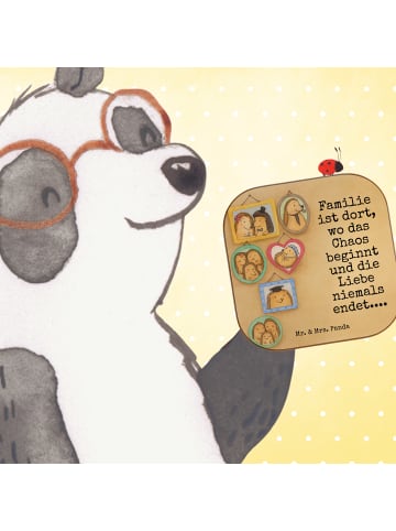 Mr. & Mrs. Panda Holzuntersetzer Igel Familie Design mit Spruch in Weiß