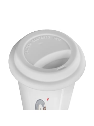 Mr. & Mrs. Panda Coffee To Go Becher Smörle Winterzeit mit Spruch in Weiß