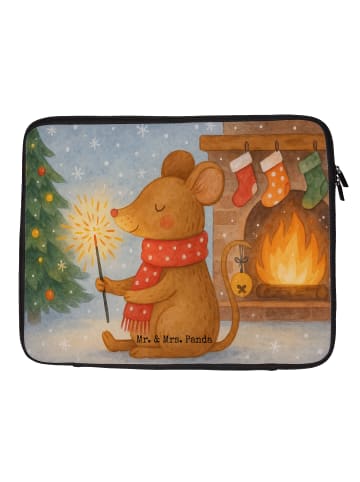 Mr. & Mrs. Panda Laptop Tasche Maus Weihnachten Design ohne Spruch in Weiß