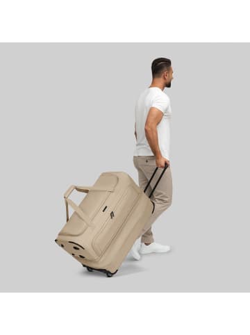 Redolz Duffle Essentials 2-Rollen Reisetasche 70 cm L mit Dehnfalte in beige