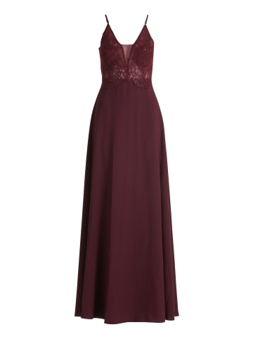 Vera Mont Abiballkleid mit Spitze in Shiny Bordeaux