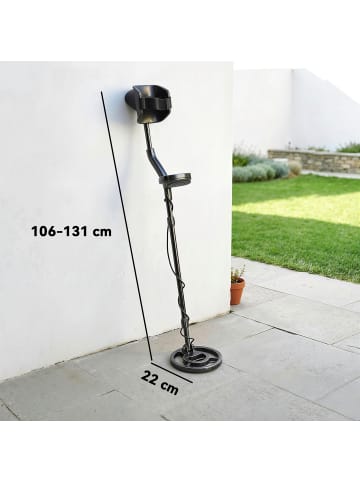 Outsunny Metalldetektor in Schwarz 131L x 22B x 30H cm
