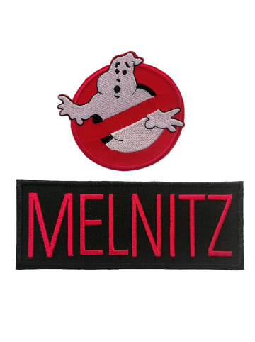 Catch the Patch Ghostbuster Set 2 Stück Melnitz Logo FilmApplikation Bügelbild inRot