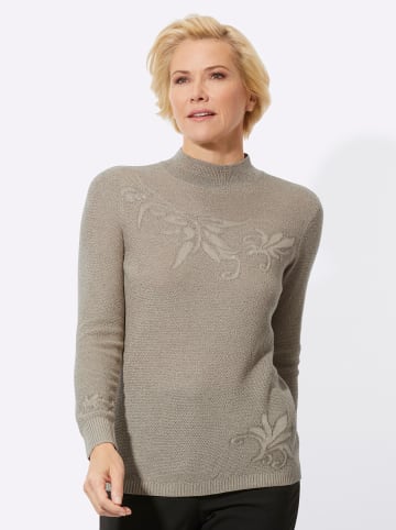 WITT WEIDEN Stehkragen-Pullover in sand-meliert