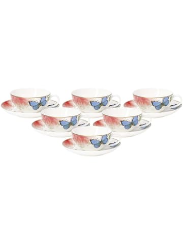 Villeroy & Boch 6er Set Teetassen mit Untertassen Amazonia 140 ml in bunt