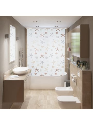 relaxdays Duschrollo Ocean in Semitransparent - (L)240 x (B)160 cm