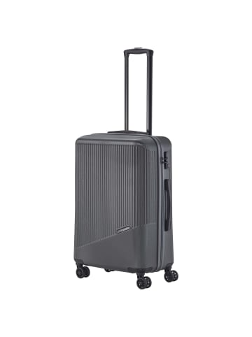 travelite Bali - 4-Rollen-Trolley M 67 cm (weiß/cognac) in anthrazit