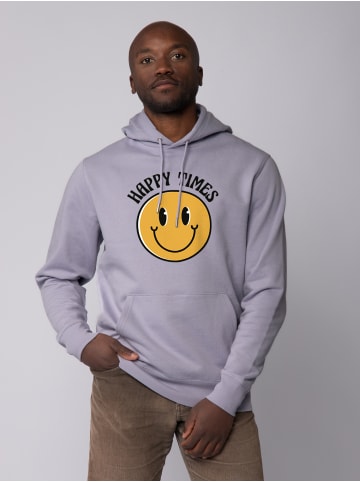 wat? Apparel Sweatshirt Happy times smiley emoji in Lavender