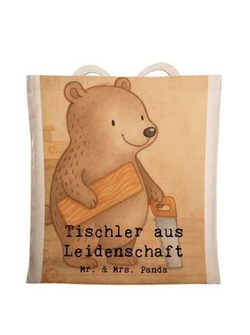 Mr. & Mrs. Panda Tasche Tischler Leidenschaft Design mit Spruch in Weiß
