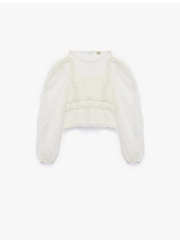 KOTON BLUSE LS in Ekru