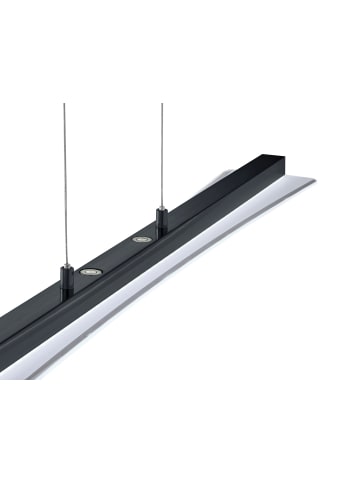 Licht-Erlebnisse Pendelleuchte EEK E (B)12 x (L)100 x (T)150 cm in Schwarz Weiß