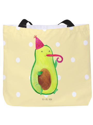 Mr. & Mrs. Panda Shopper Avocado Party Zeit ohne Spruch in Gelb Pastell