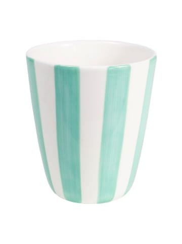 Blond Amsterdam Becher Mint Streifen in Minze - 350 ml