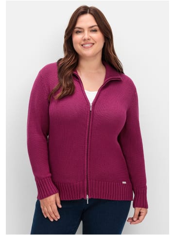 sheego Strickjacke in fuchsia
