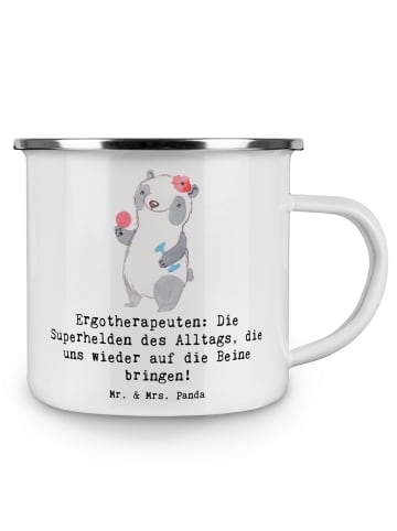 Mr. & Mrs. Panda Kaffeebecher Ergotherapeutin Superhelden mit Sp... in Weiß