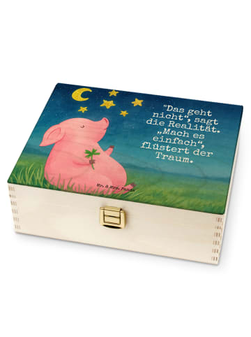 Mr. & Mrs. Panda Teebox Schwein Glück Design mit Spruch in Weiß