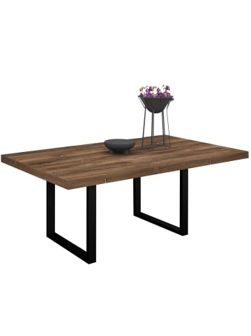 58 aufm Kessel ESSTISCH Elgin 3 175x80x100 Metall+Holzwerkstoff Schwarz/Zinneiche