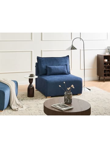 Beliani Sofaelement NERBO in Blau/Braun - (W) 100 x (H) 97 x (L) 106 cm