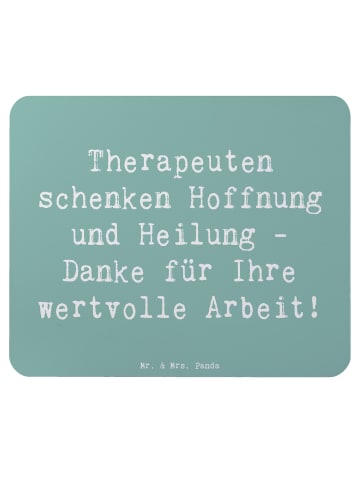 Mr. & Mrs. Panda Mauspad Spruch Therapeut Dankeschön mit Spruch in Meeresbrise