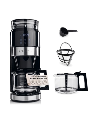 Gourmetmaxx Barista Filterkaffeemaschine Grind mit Mahlwerk, LED-Touchdisplay & Timer - 900W