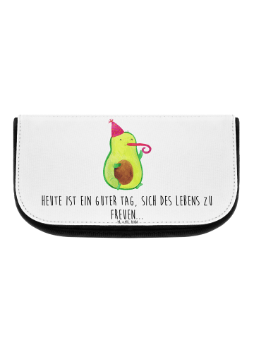 Mr. & Mrs. Panda Kosmetiktasche Avocado Feier mit Spruch in Weiß