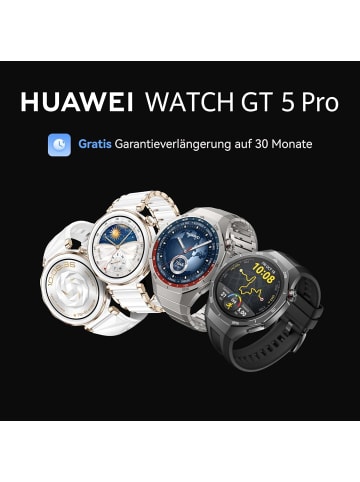 Huawei Watch GT 5 Pro 46 mm Smartwatch Health-Tracking EKG GPS iOS & Android schwarz