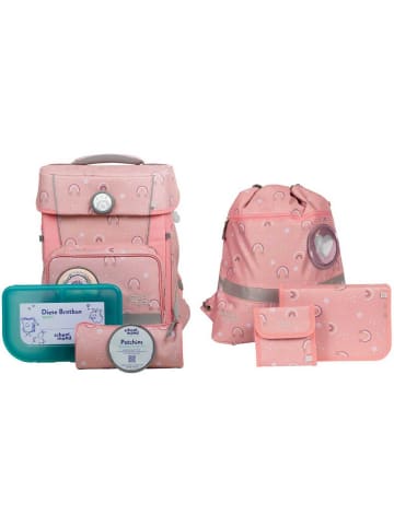 SCHOOL-MOOD Schulranzenset 7-tlg. Champion Maxx Rainbow Nordic Collection in rosa