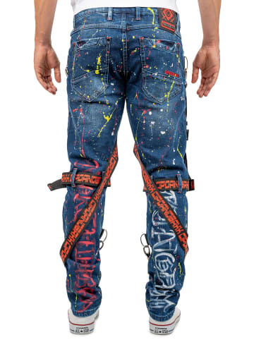 Cipo & Baxx Herren Regular Fit Jeans Stonewashed in Blue