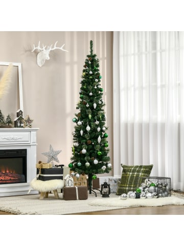 HOMCOM Weihnachtsbaum-46L x 46B x 165H cm-Grün