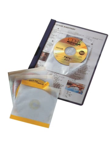 Durable CD/DVD Hülle Fix selbstklebend für 1 CD PP transparent Packung mit 10 Stück