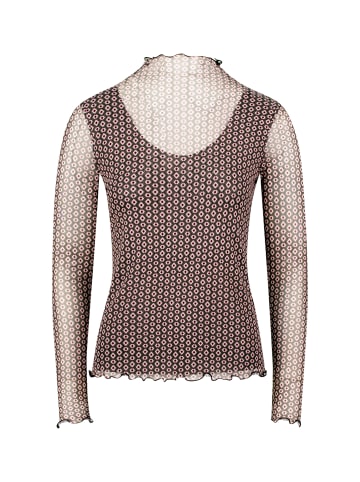 Zero  Mesh-Shirt mit grafischem Print in CreamBrown