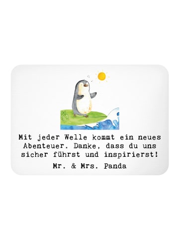 Mr. & Mrs. Panda Magnet Surfen Trainerin Abenteuer mit Spruch in Weiß