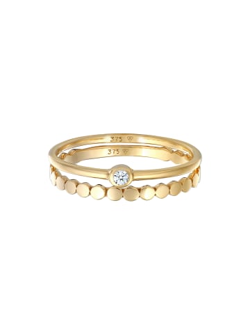 Elli DIAMONDS  Ring 375 Gelbgold Geo in Gold