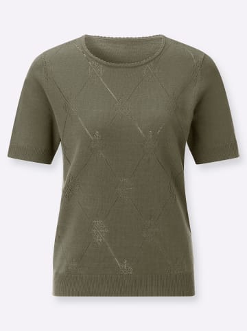 WITT WEIDEN Rundhalspullover in khaki