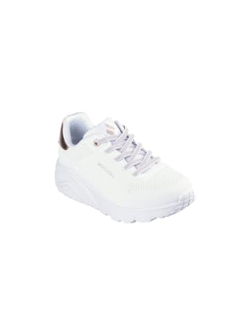 Skechers Modische Schnür-Sneaker für Kinder in Metallic-Optik Weiß