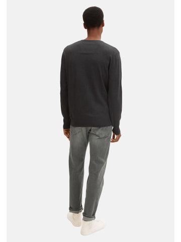 Tom Tailor Pullover 'Basic' in schwarz meliert