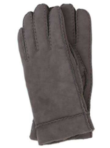 CASH-MERE.CH Lammlederhandschuhe mit Lammfell in Grey