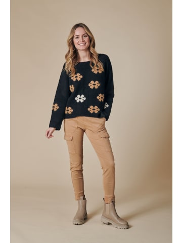 ZHRILL Sweatshirt ZHISABELLA FLOWER BLACK in BLACK