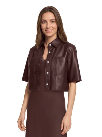 Vera Mont Kunstleder-Jacke kurzarm in rostbraun
