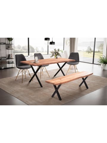 KADIMA DESIGN Esszimmertisch 180x90x76 cm Massivholz / Metall Esstisch