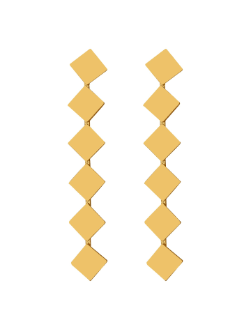 ANELY Geometrische Ohrstecker goldfarben 7 cm in Gold