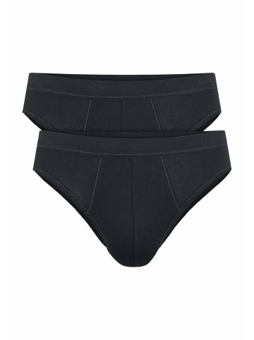 Hessnatur Slip Regular Cut 2er-Pack in schwarz