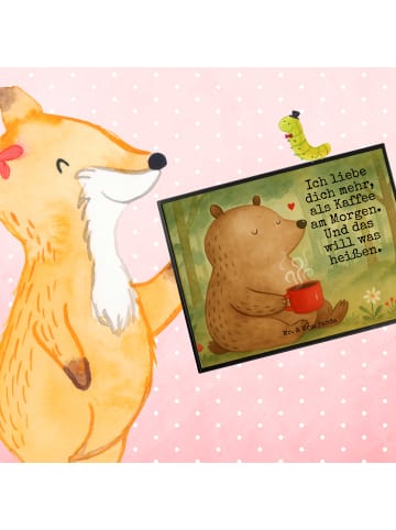 Mr. & Mrs. Panda schreibtischunterlage Bär Morgenkaffee Design m... in Weiß